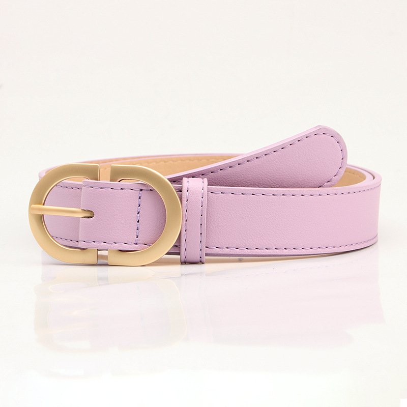 Ladies Belt Simple And Versatile Double-D Alloy Pin