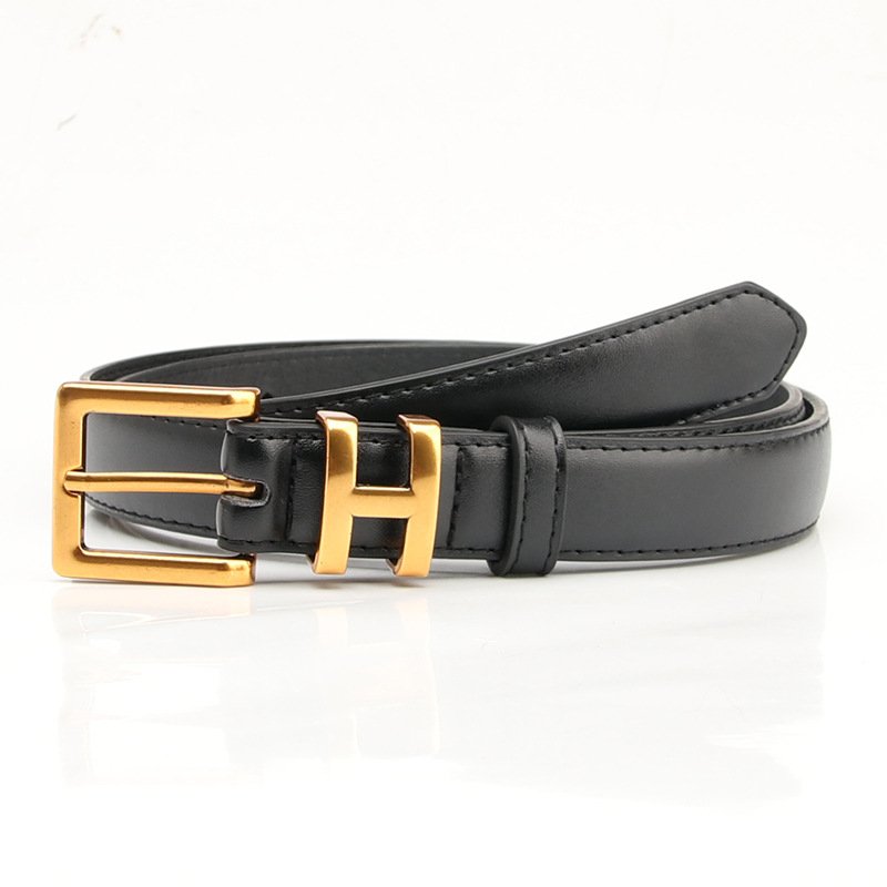 Alloy Letter Buckle Belt Tie-In