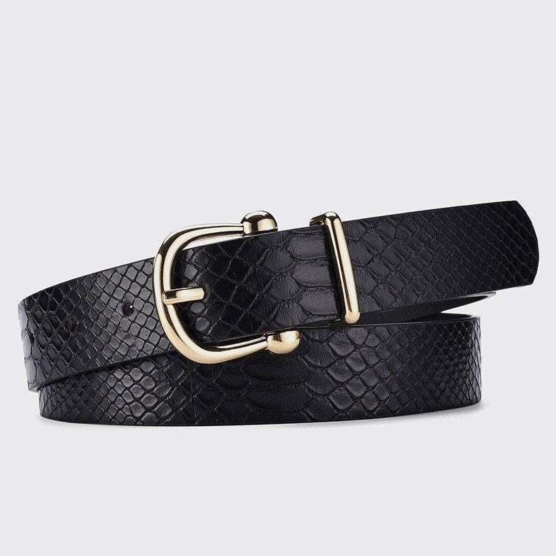 Snake Belt With Ethnic Style Texture