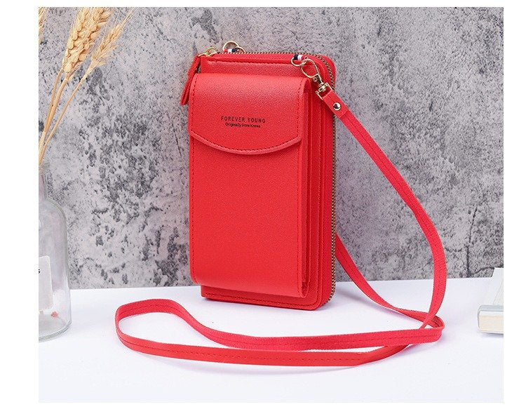 Long Crossbody Bag With Zipper