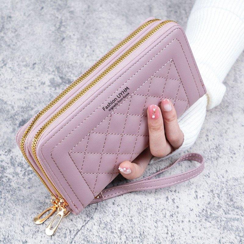 Wallet With Large Capacity Double Zipper