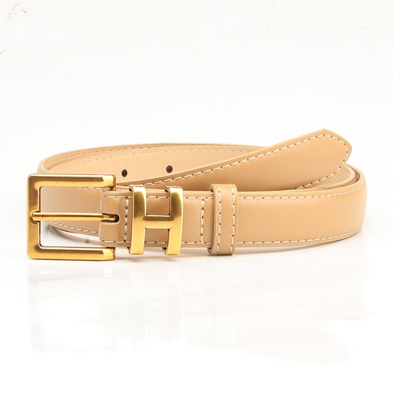 Alloy Letter Buckle Belt Tie-In