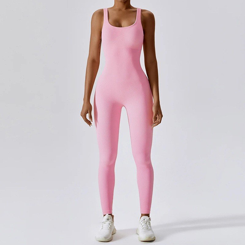 Seamless Sport Jumpsuit With Bra