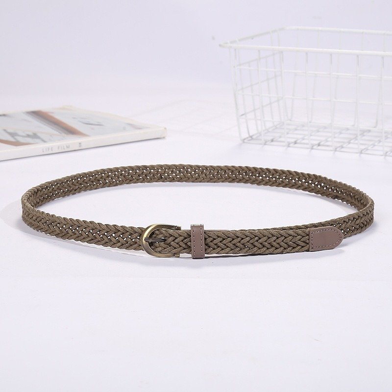 Braided Rope Belt with Needle Buckle