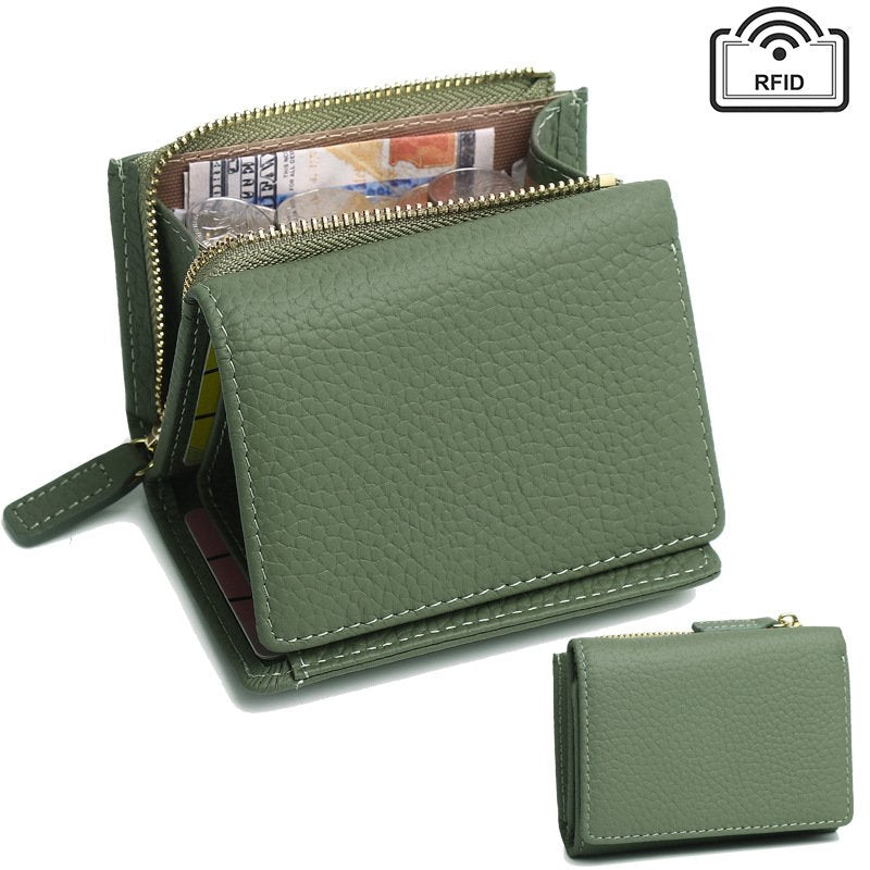 Women's Leather Wallet With Zipper