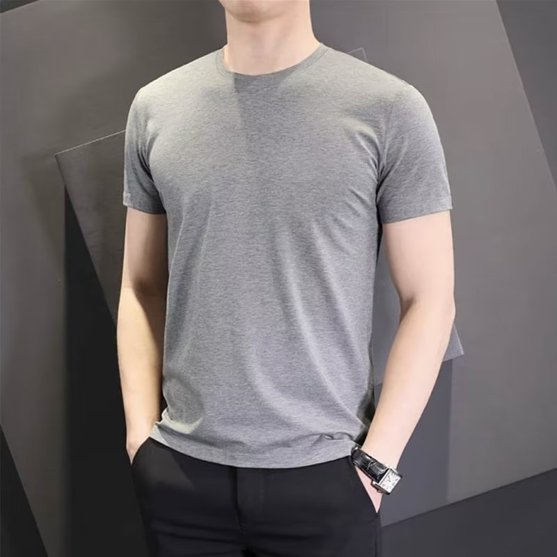 Slim undershirt large size with pure white t-shirt