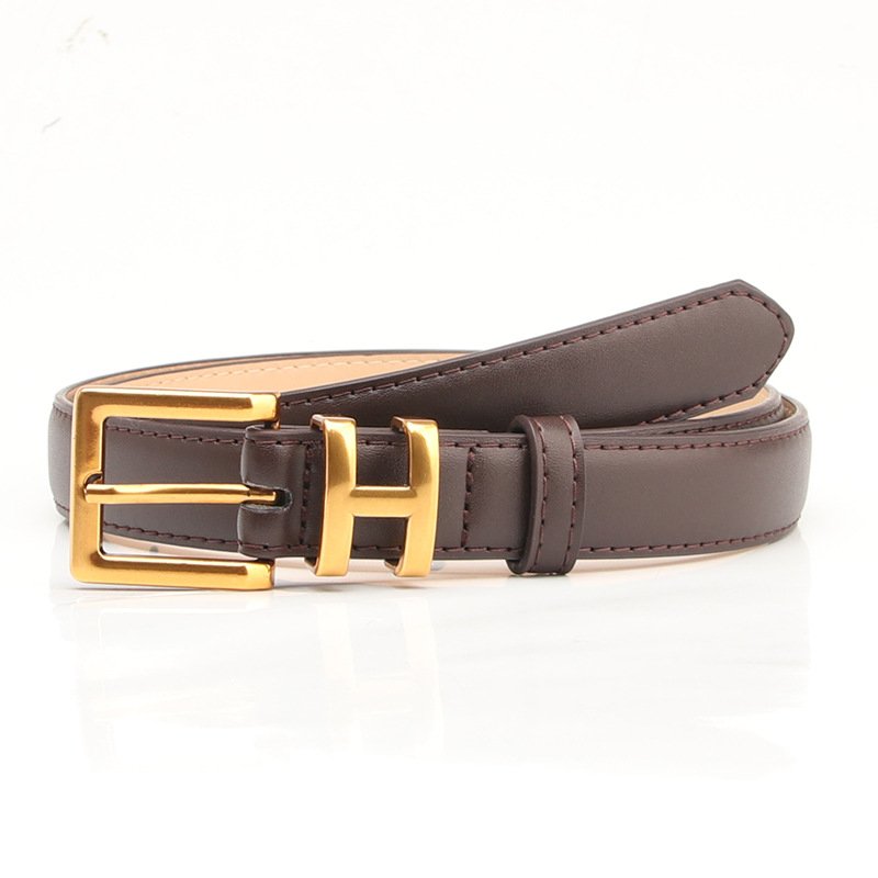 Alloy Letter Buckle Belt Tie-In