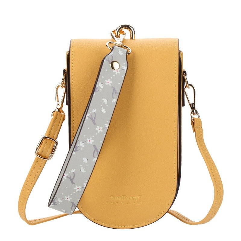 Solid Color Shoulder Card Holder Handbag