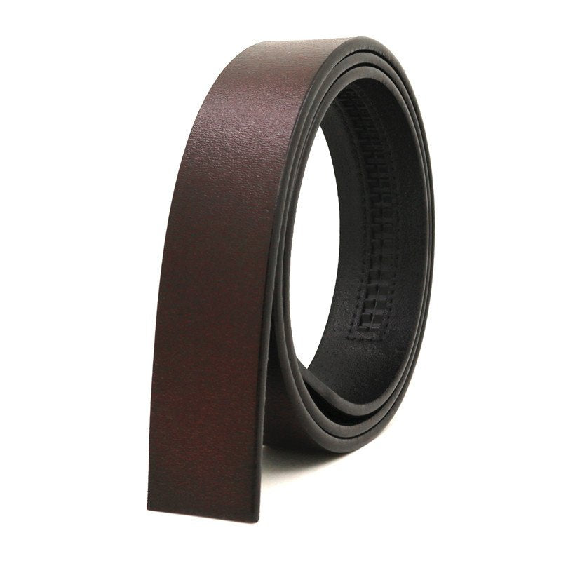 Leather Automatic Belt Buckles Belt Body Men's Leather Belt Two Layers Of Leather