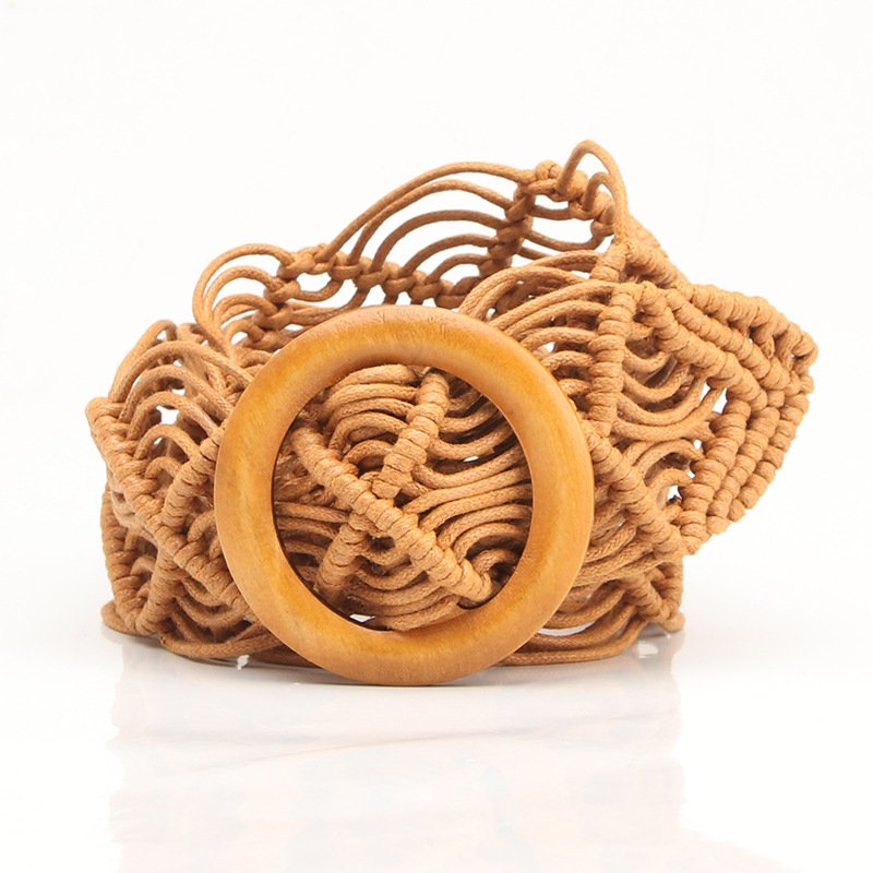 Hand-Woven Rope Hollow Braided Belt