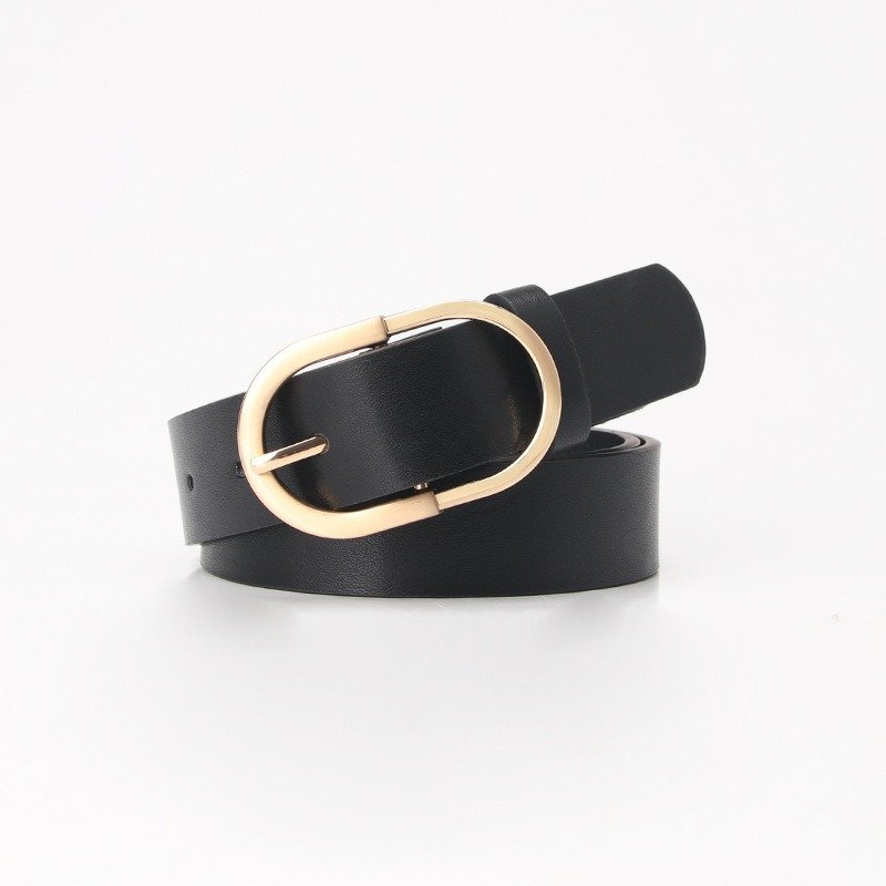 Golden Oval Buckle Belt