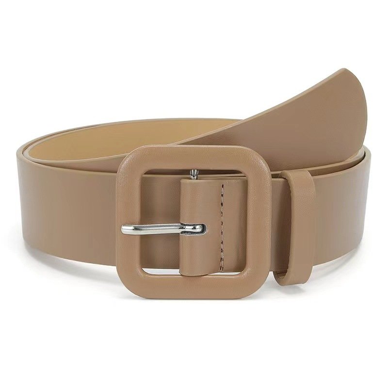 High-end Leather Belt With Wide Buckle