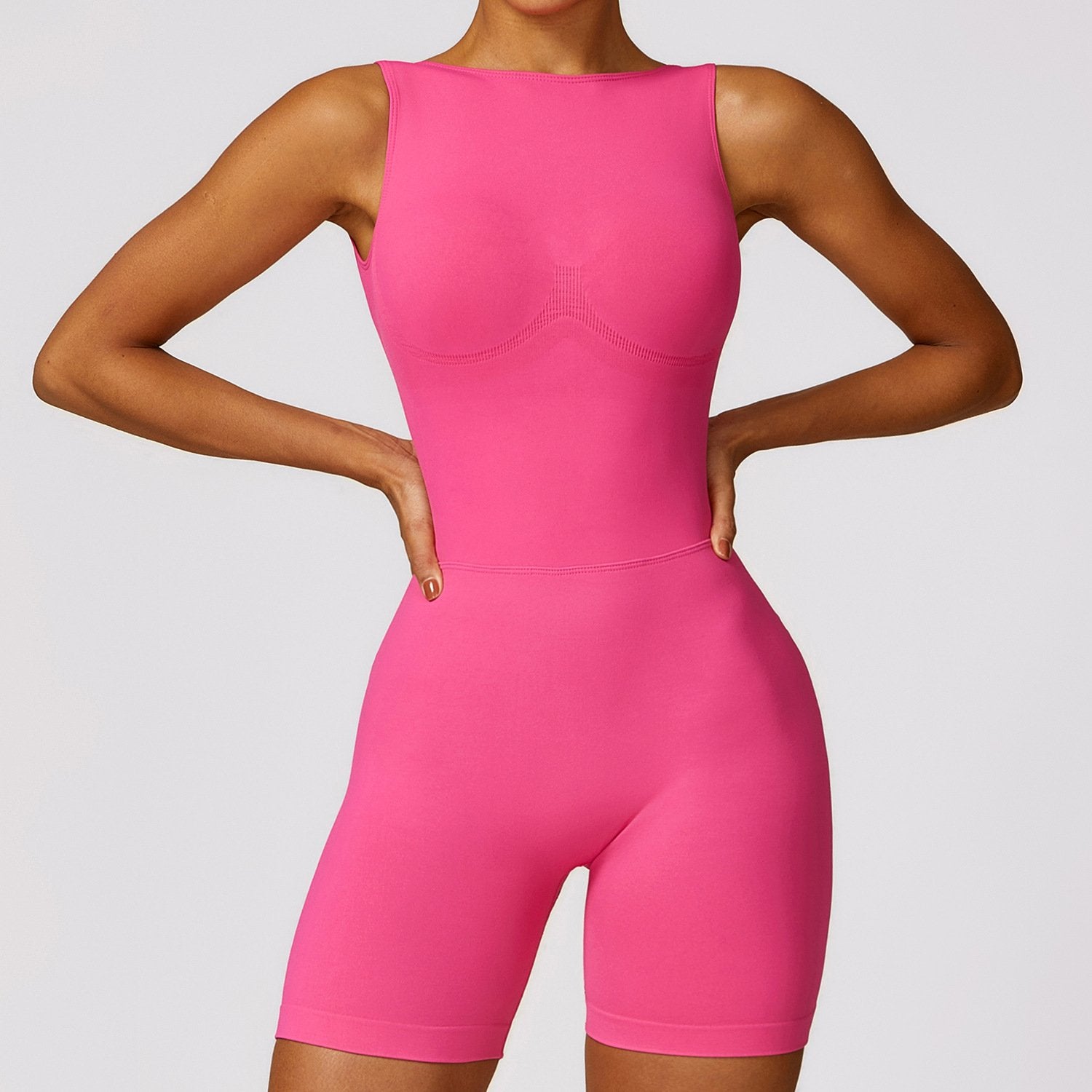 One Piece Sports Suit Beautiful Back Hollow Seamless Tight Sports Fitness