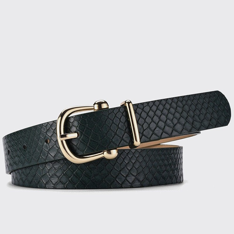 Snake Belt With Ethnic Style Texture