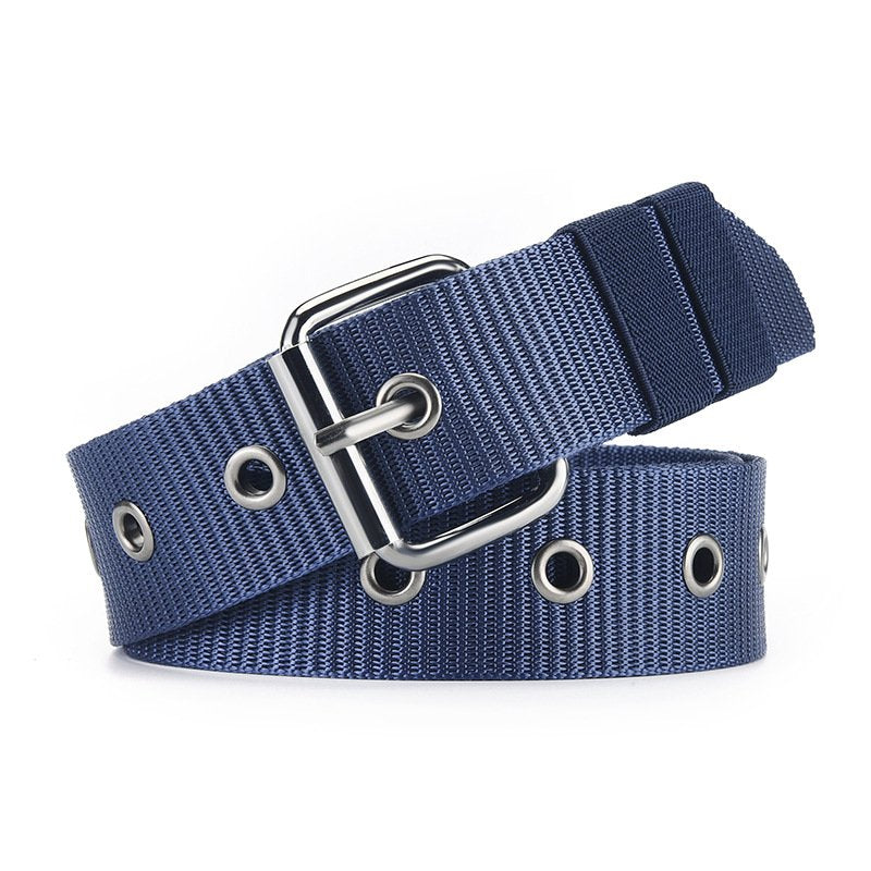 Canvas Stripe Solid Color Belt Male Fashion