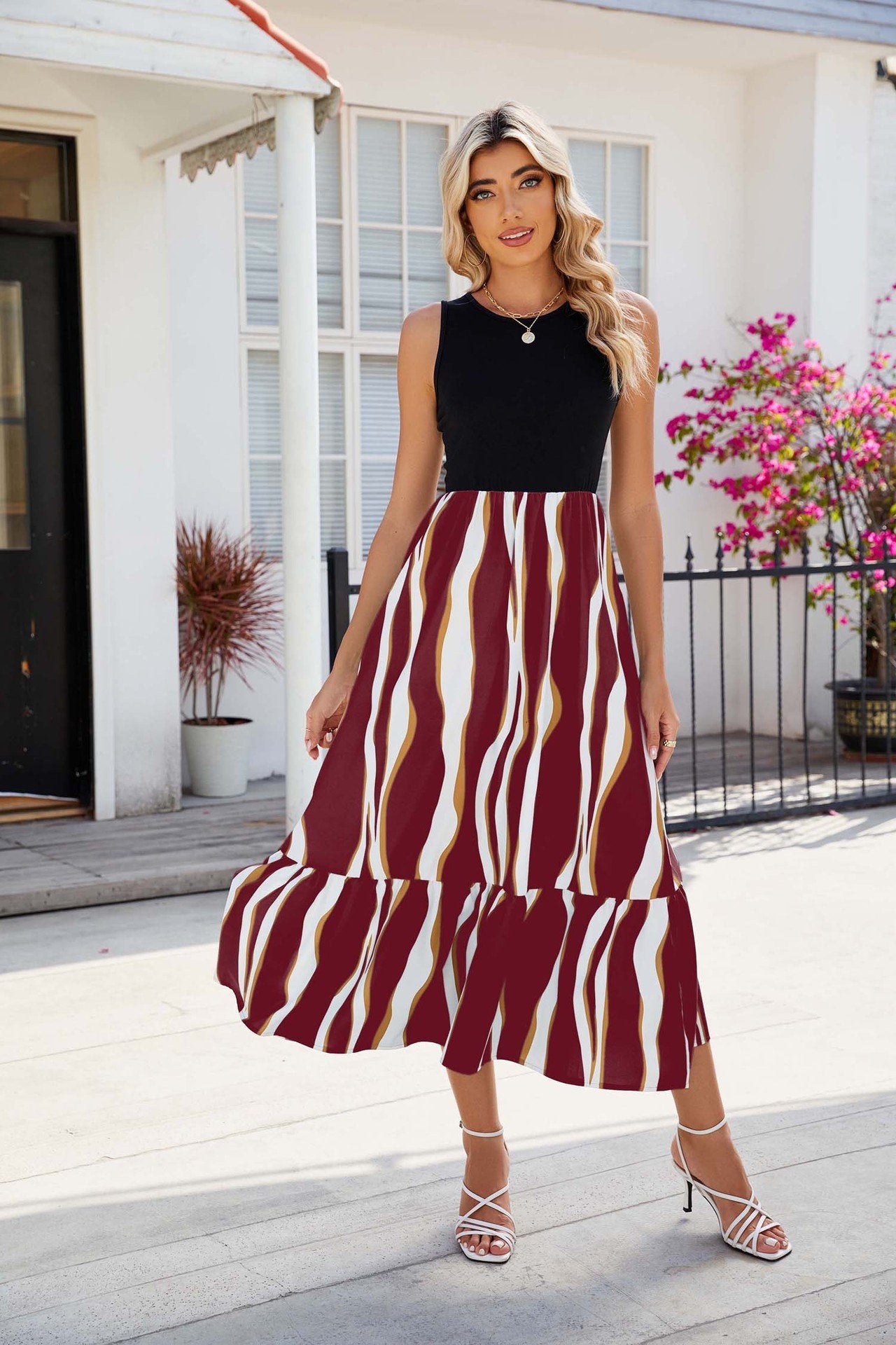 Printed Flared Skirt