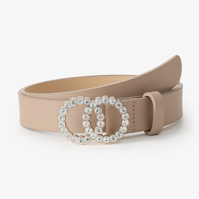 Double Ringed Lady Belt With Sparkly