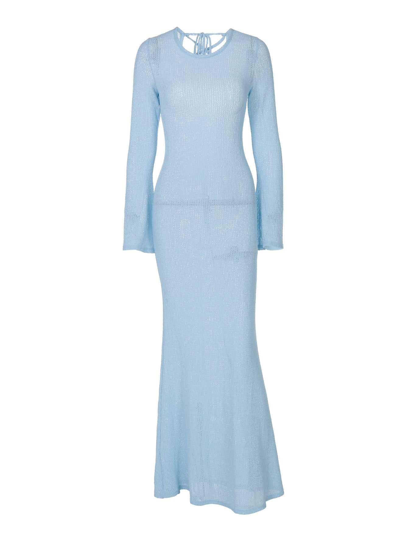 Backless strapless see through dress