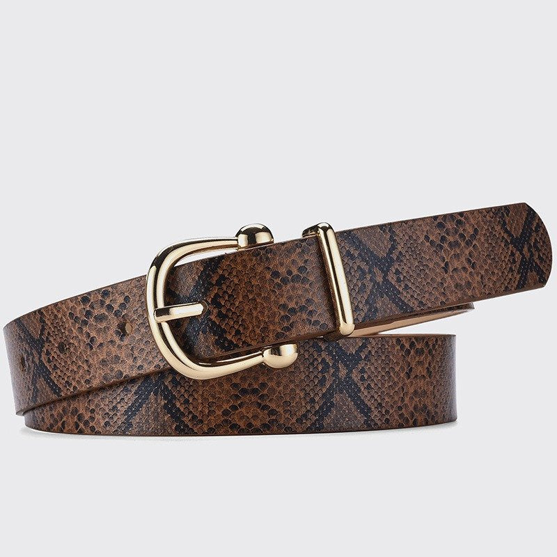 Snake Belt With Ethnic Style Texture