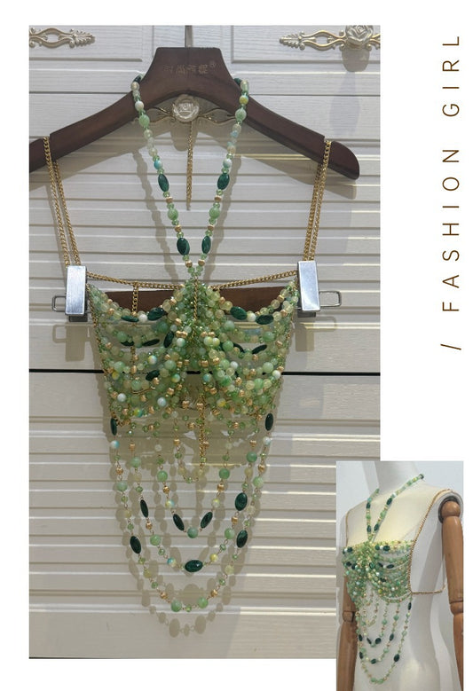 Acrylic bead hollow chest mask