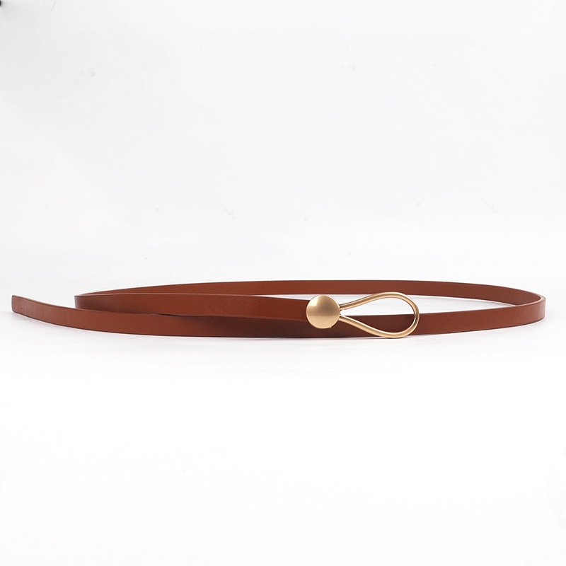 Thin Belt with Golden Bow Tip