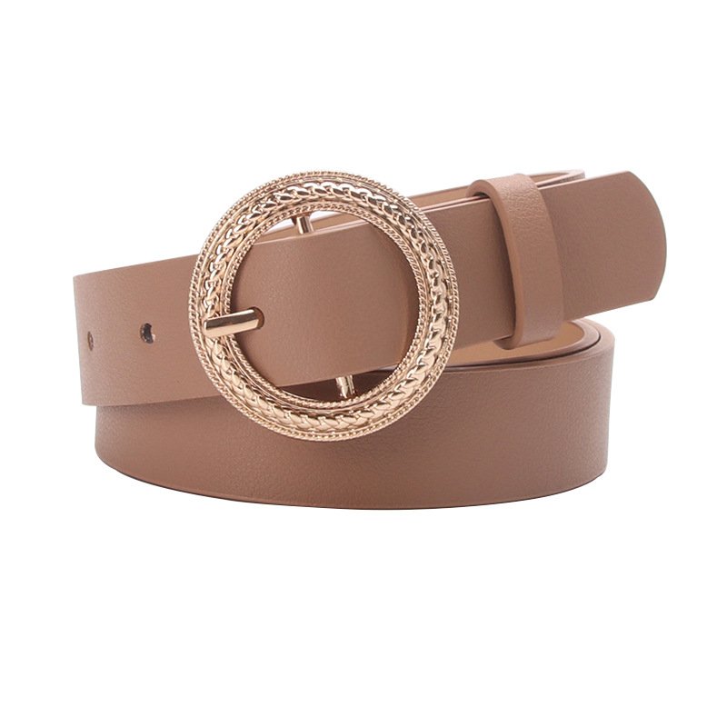 Elegant Belt With Round Buckle