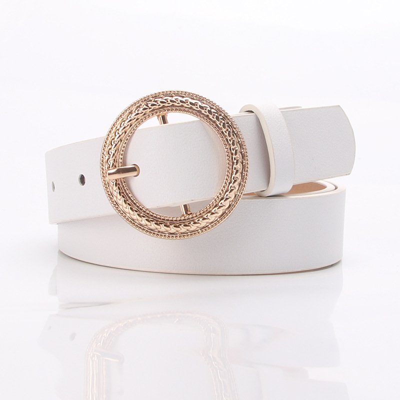 Elegant Belt With Round Buckle