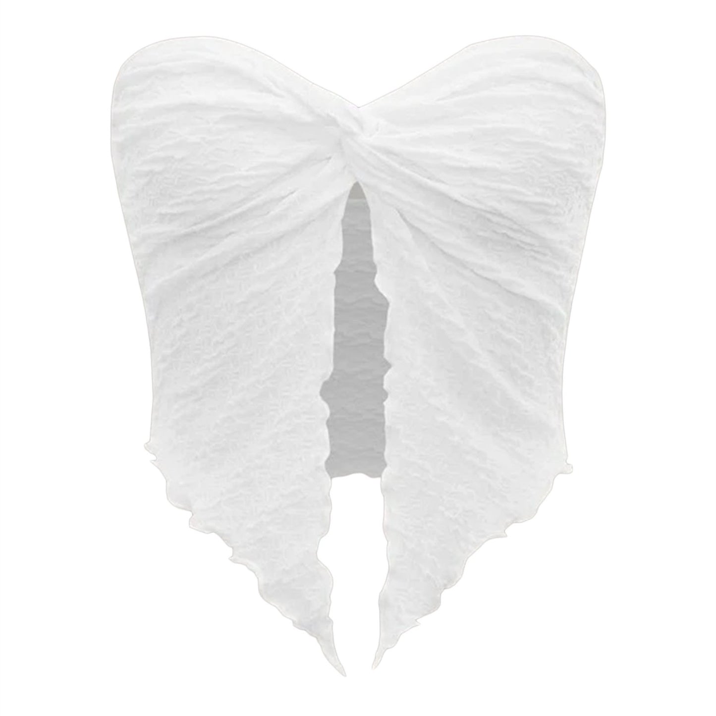 Gani Pleated Strapless Backless Top