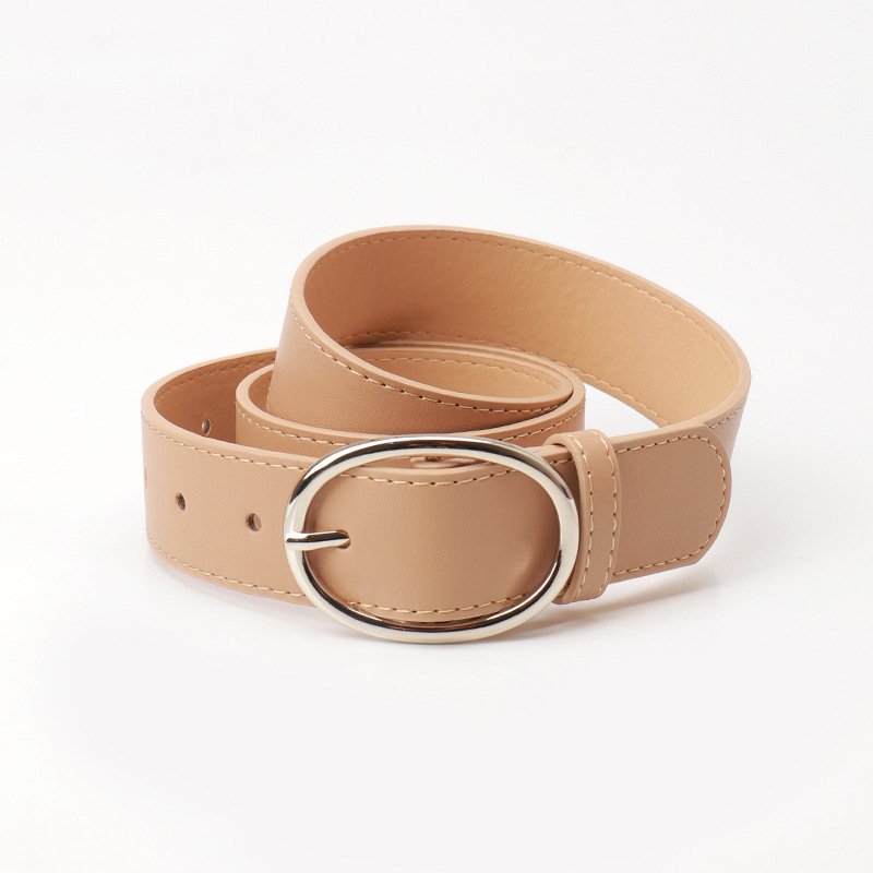 Elegant Oval Buckle Belt for Dress