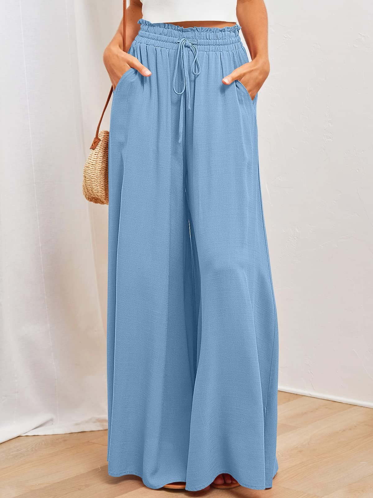 Wide-leg Pants With Pockets