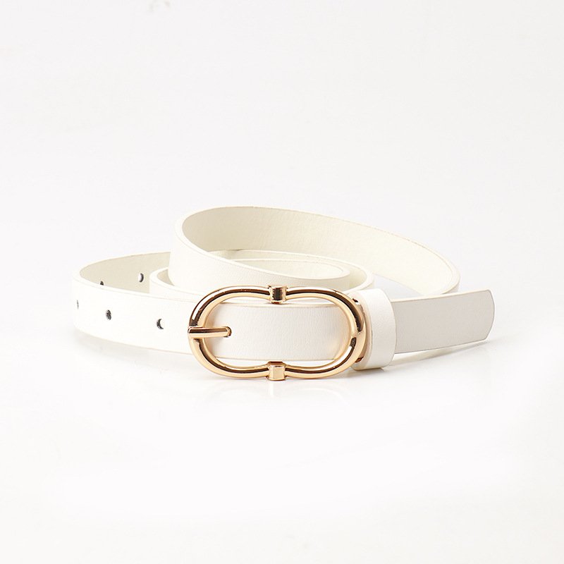 Alloy Pin Buckle PU Leather Belt