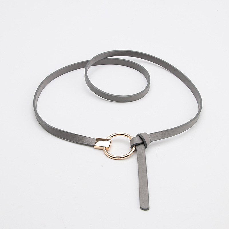 Knot Small Belt With Ladies Round Buckle Belt Women