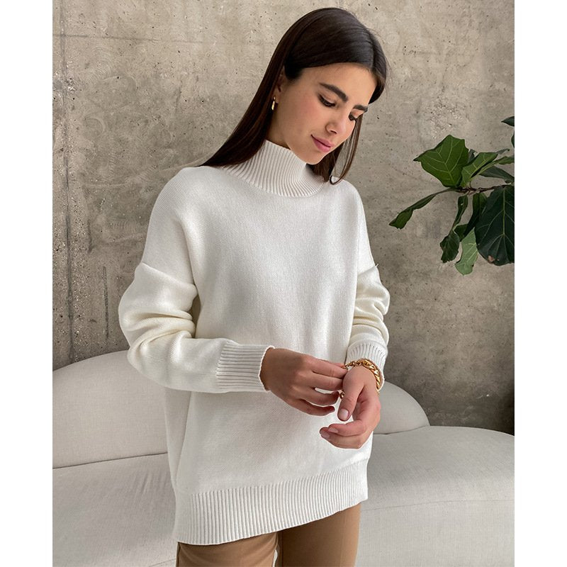 Loose Semi High Neck Sweater