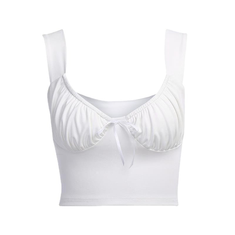 Pleated Camisole With Bow Knot