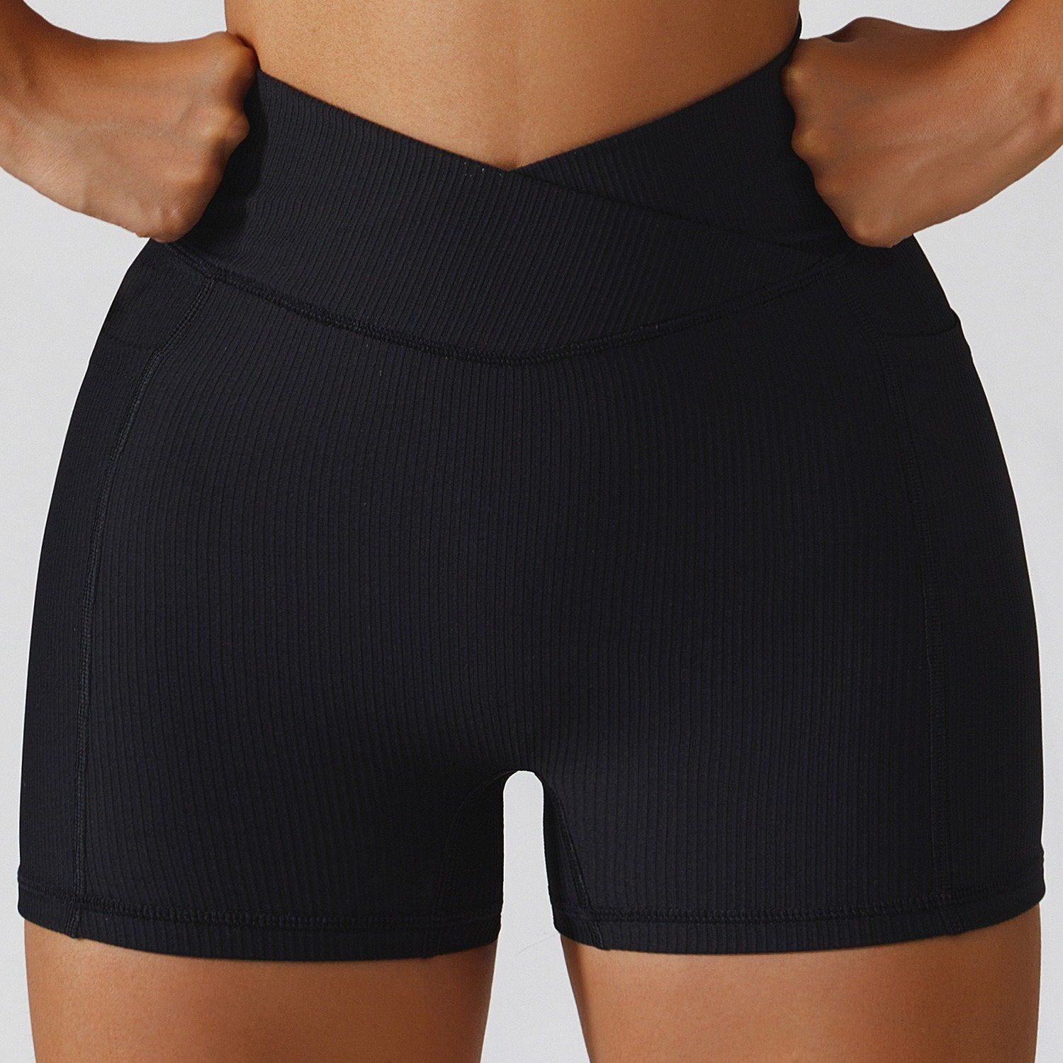 Sport Shorts With Crossed Waist