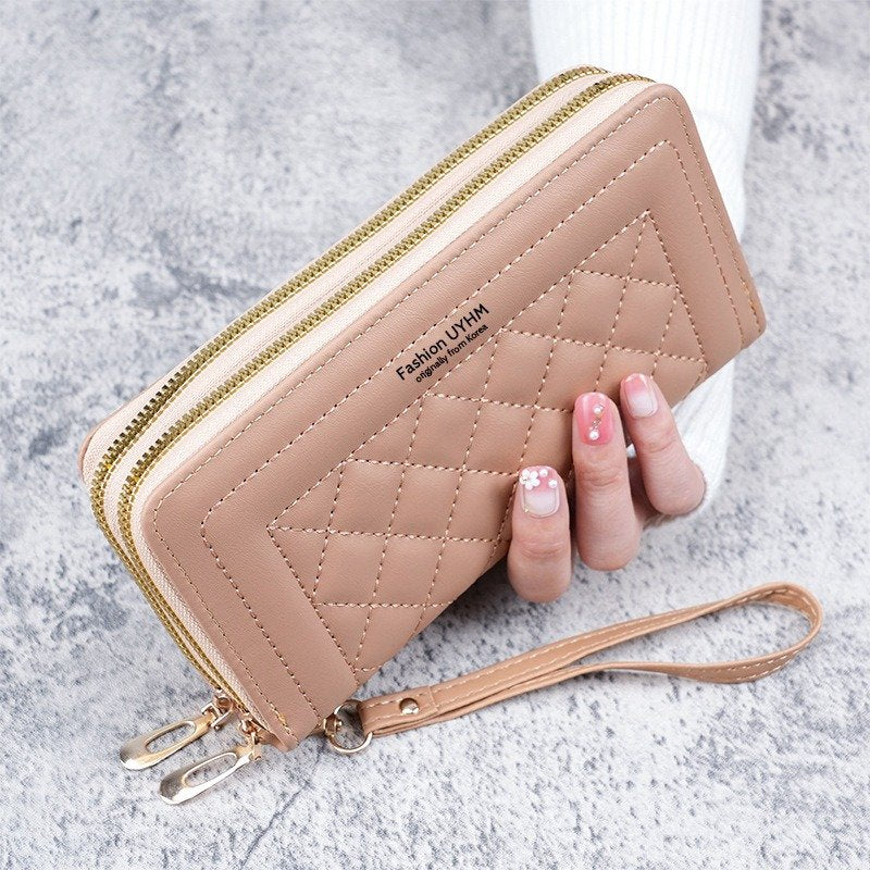 Wallet With Large Capacity Double Zipper