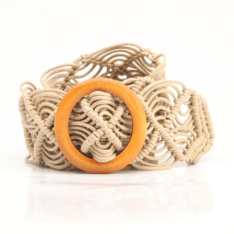 Hand-Woven Rope Hollow Braided Belt