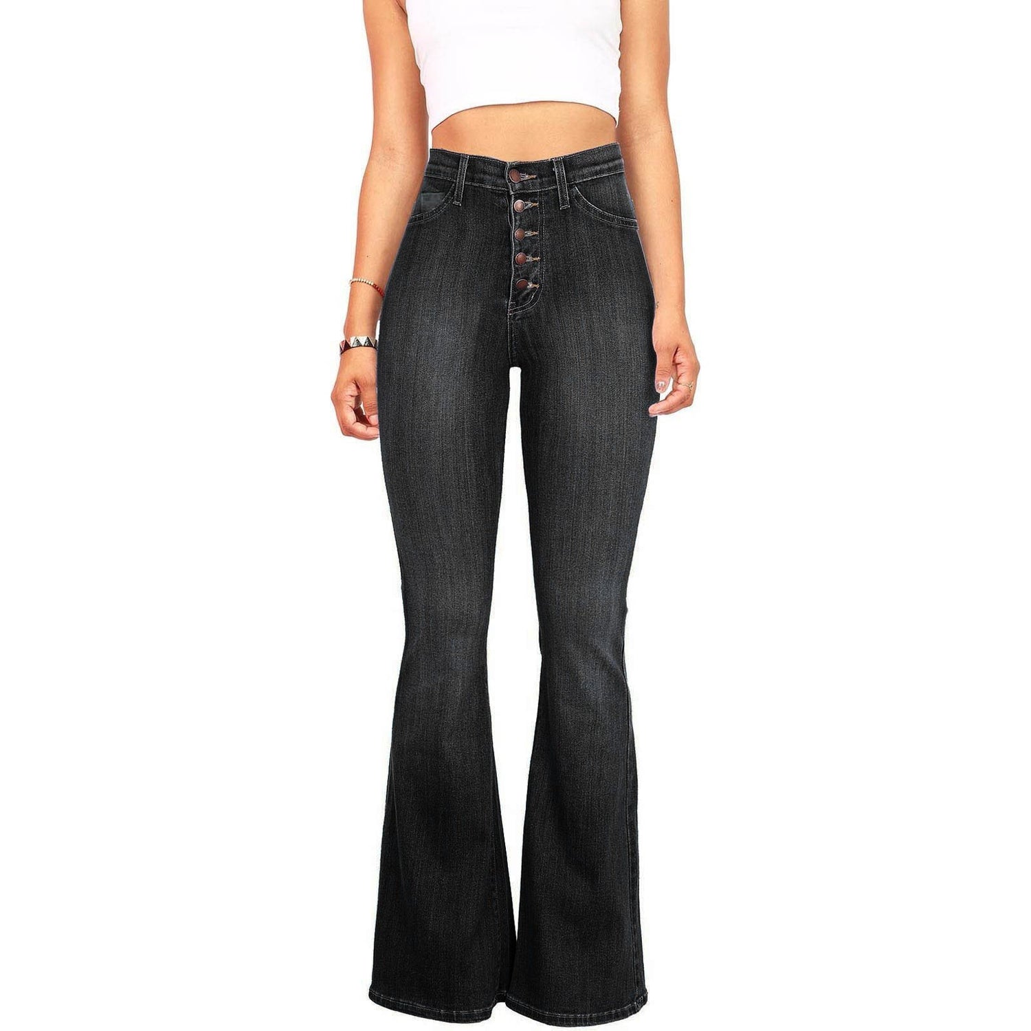 High Waist Flared Jeans