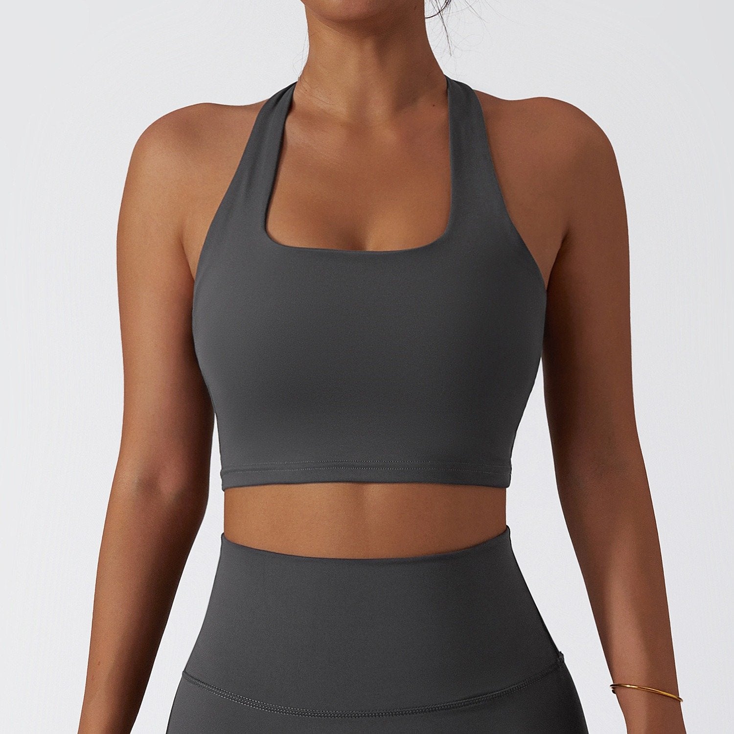 Quick Dry Back Halter Neck Sports Bra