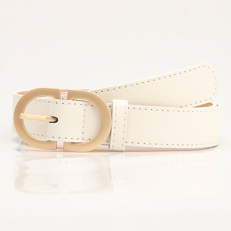 Ladies Belt Simple And Versatile Double-D Alloy Pin