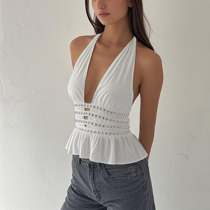 Trendy deep V-neck vest