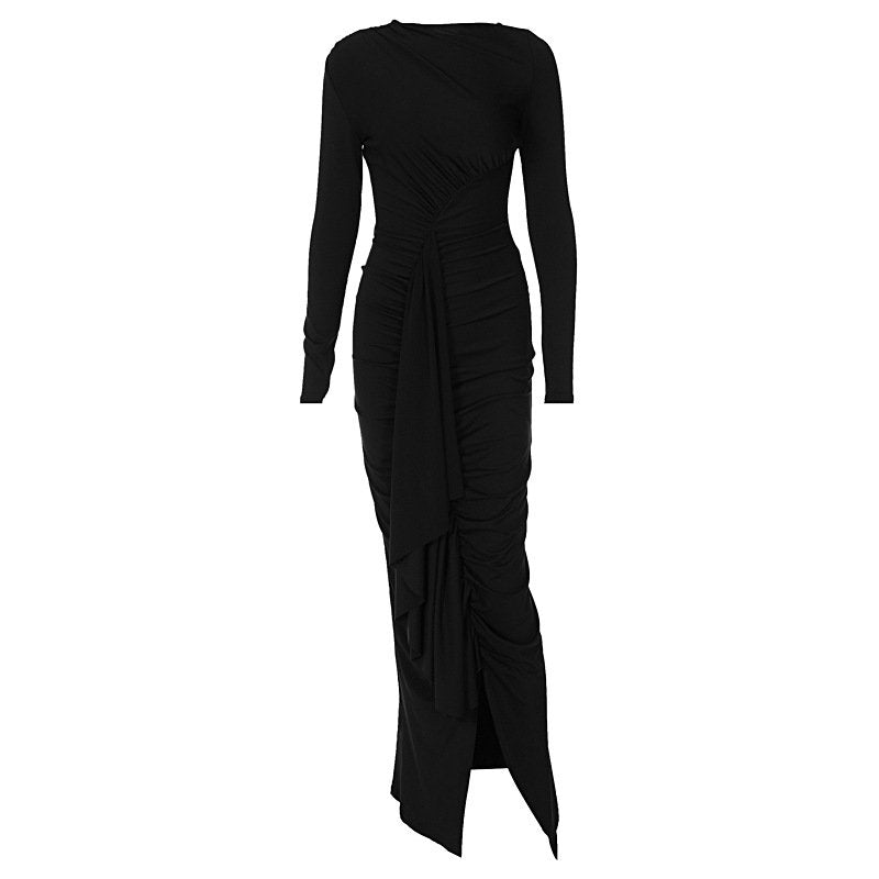 Tight-fitting Long Dress With A Fishtail That Fits Close To The Body.