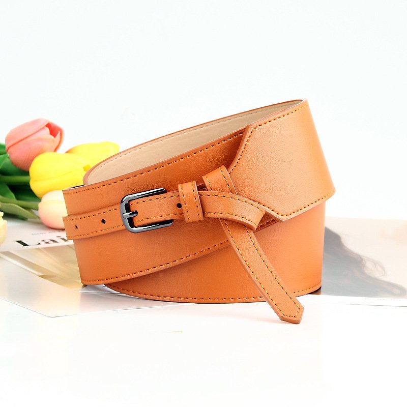 Wide PU Leather Belt