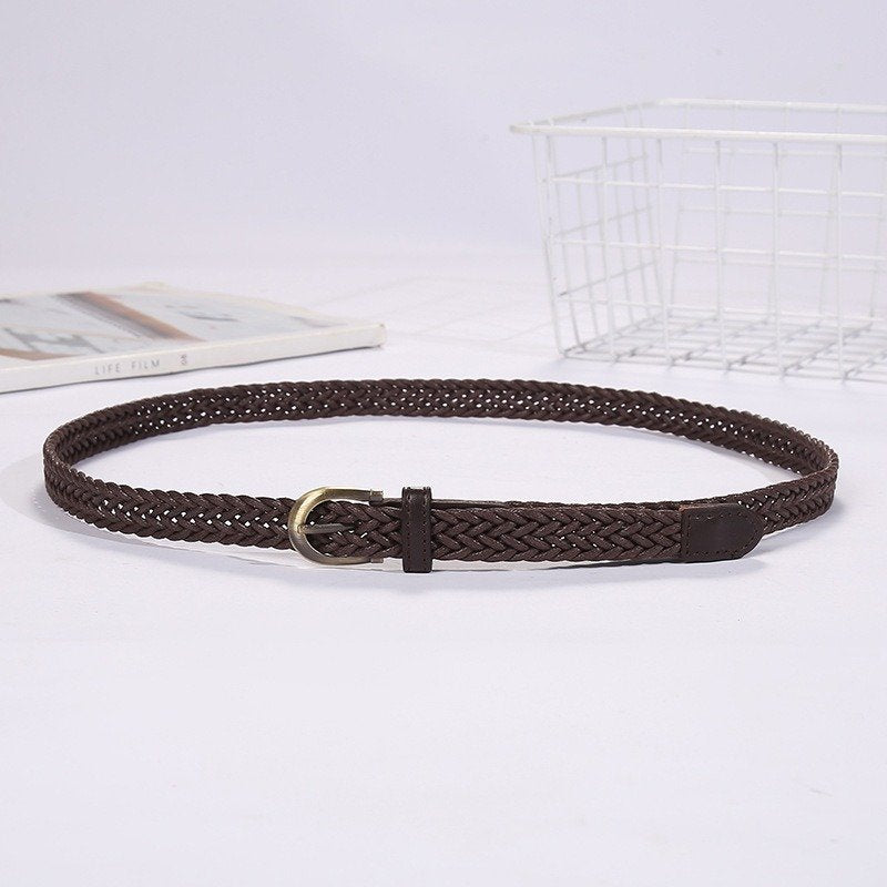 Braided Rope Belt with Needle Buckle