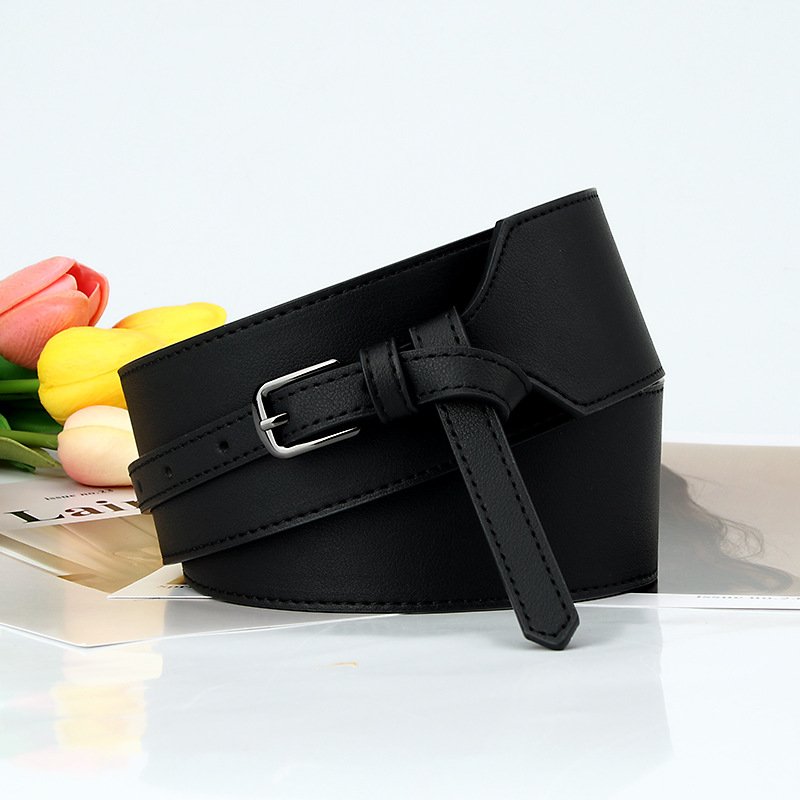 Wide PU Leather Belt