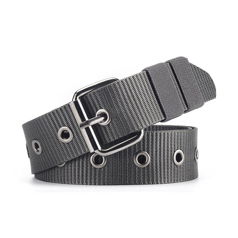 Canvas Stripe Solid Color Belt Male Fashion