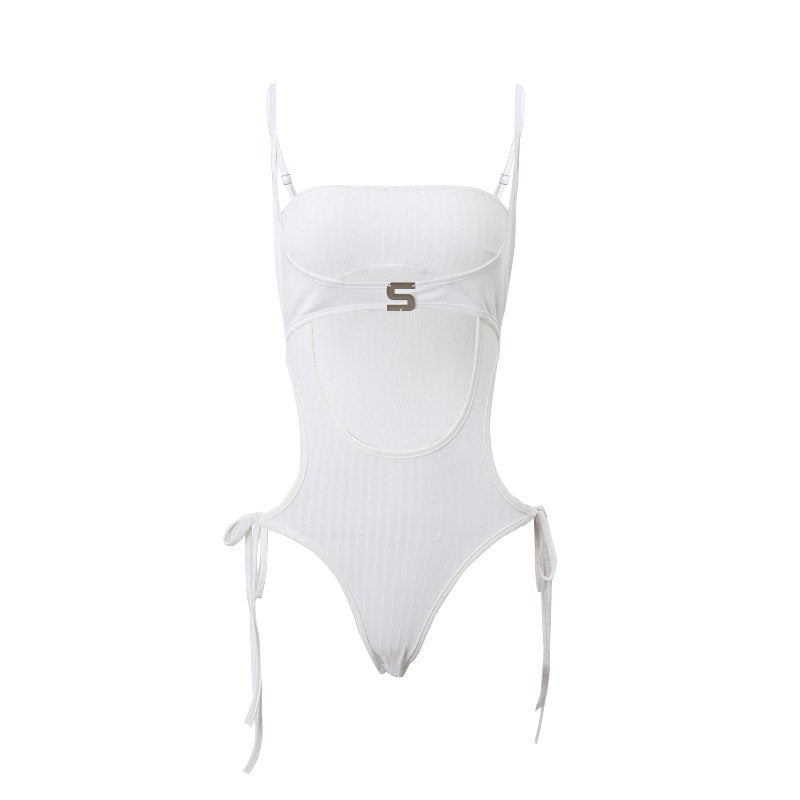 Bodysuite With Straps And Open Back