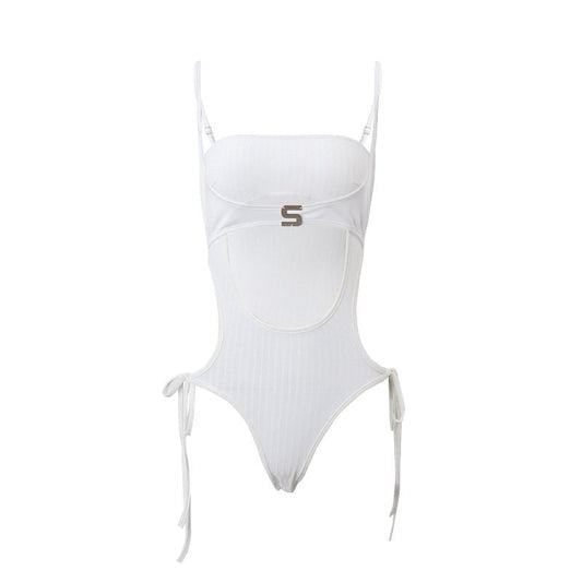 Bodysuite With Straps And Open Back