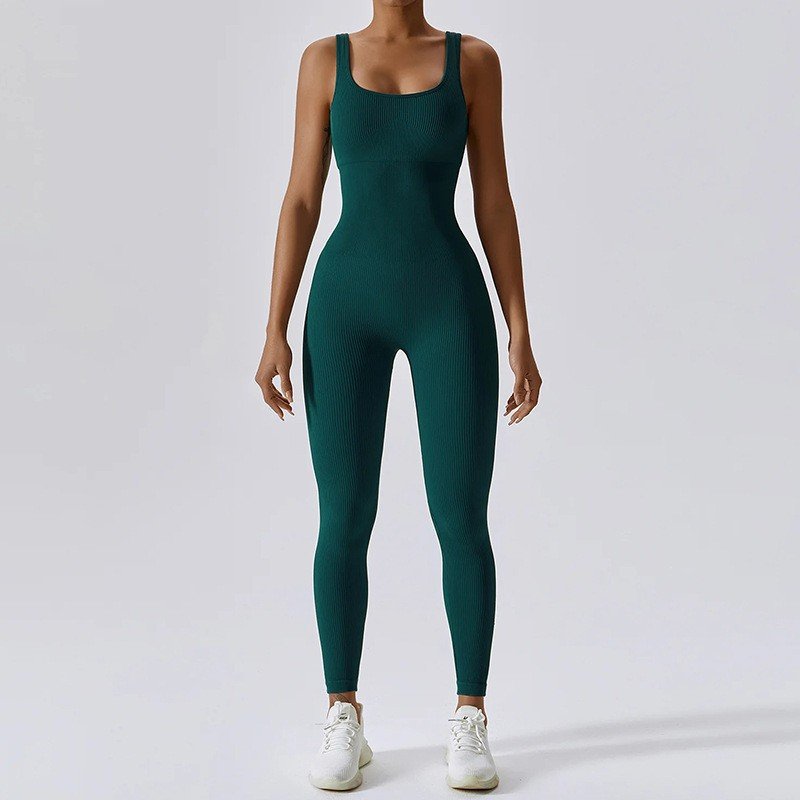 Seamless Sport Jumpsuit With Bra