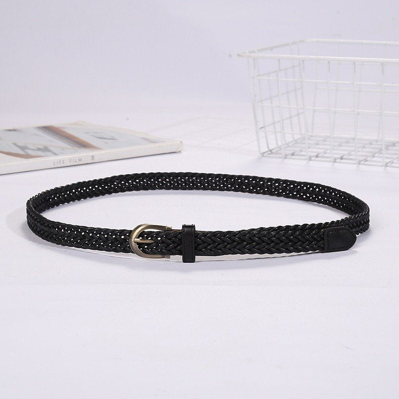 Braided Rope Belt with Needle Buckle